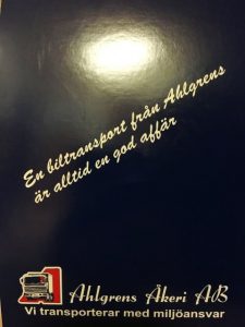 En bild med texten, En biltransport från Ahlgrens är alltid en god affär